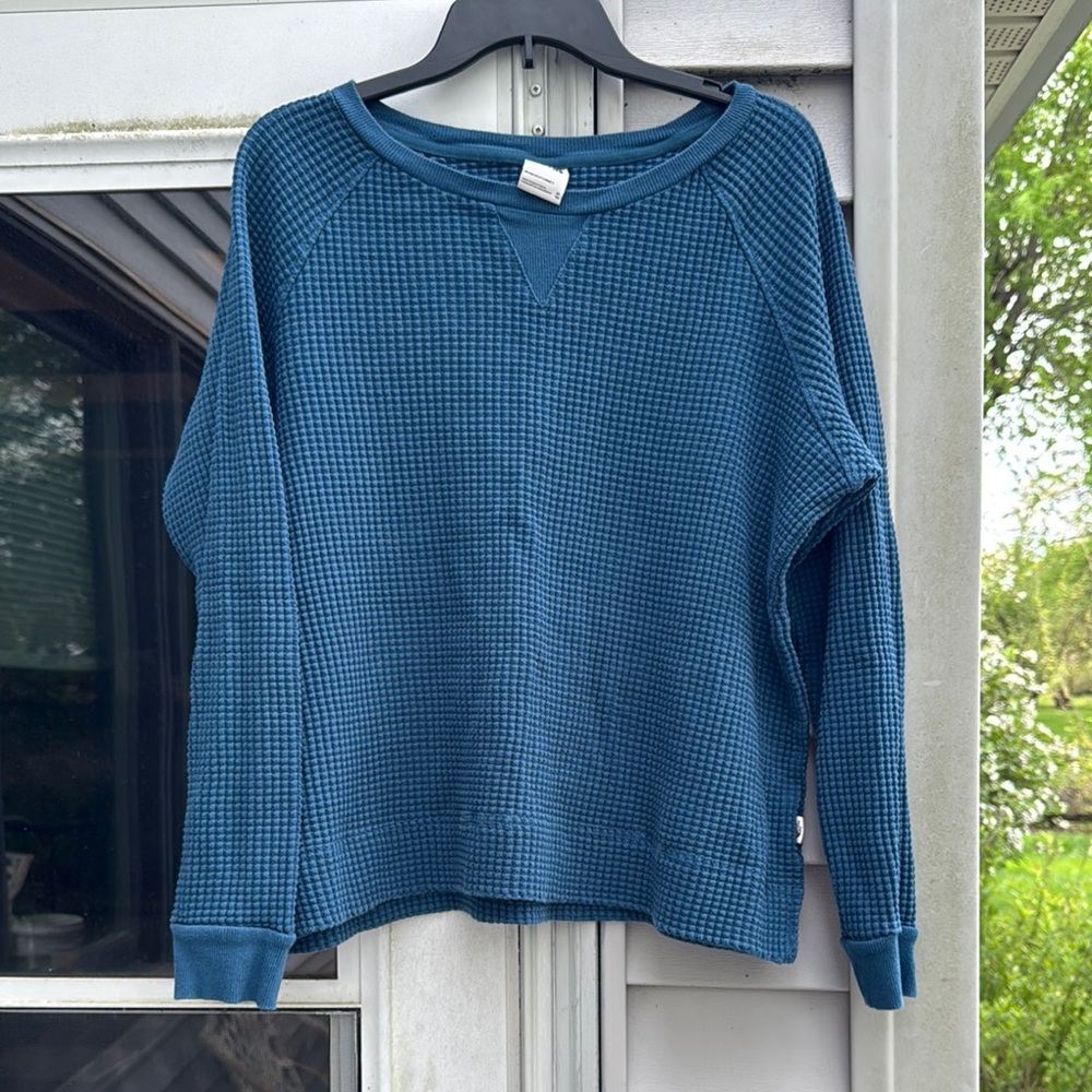 North Face Blue Waffle Knit Women's Sweater